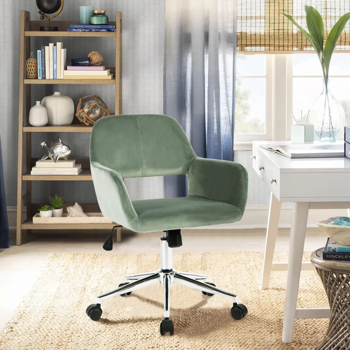 360 Degree Swivel Task Chair with Ergonomic Design, Height Adjustable For Living Room-Homy Casa