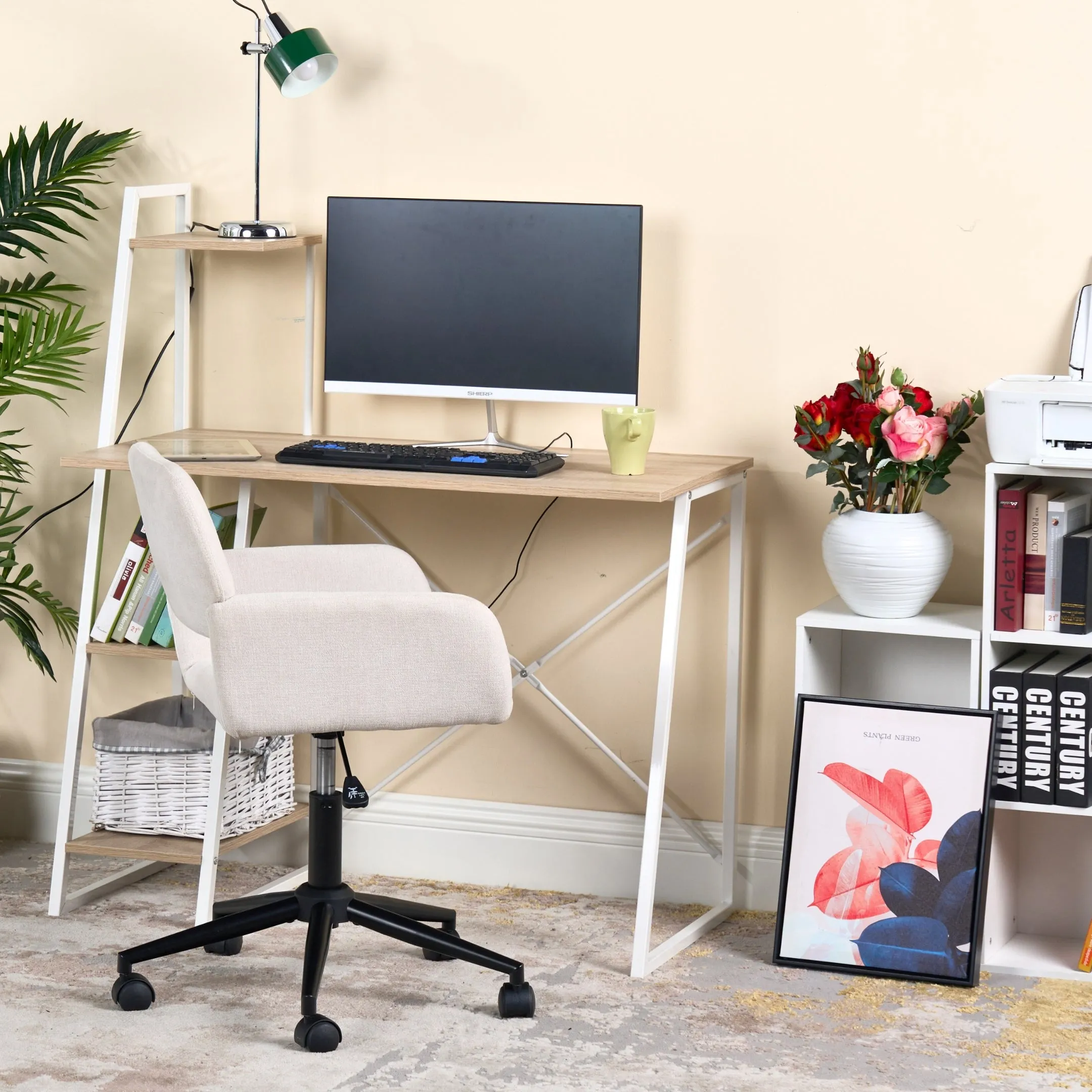 360 Degree Swivel Task Chair with Ergonomic Design, Height Adjustable For Living Room-Homy Casa