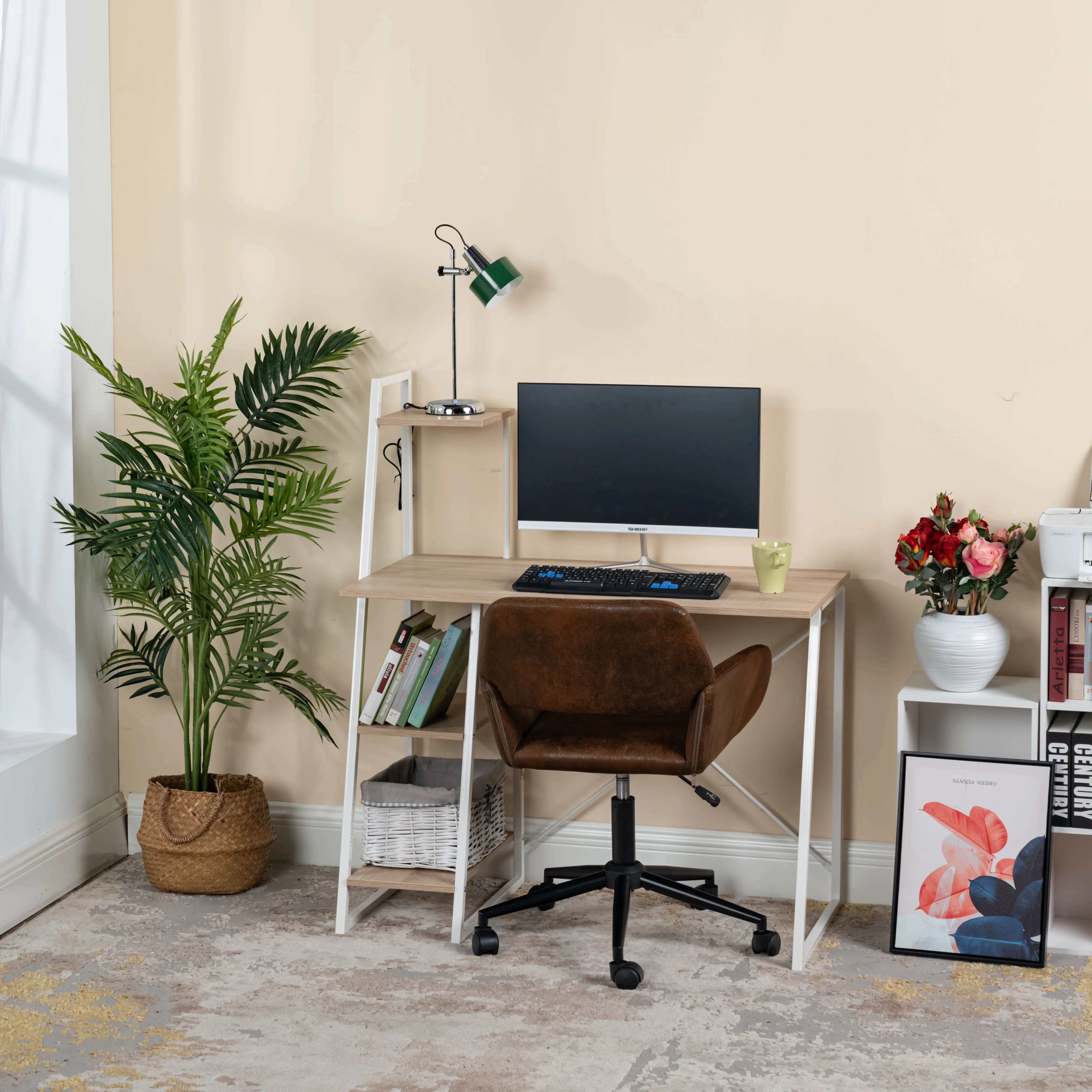 360 Degree Swivel Task Chair with Ergonomic Design, Height Adjustable For Living Room-Homy Casa