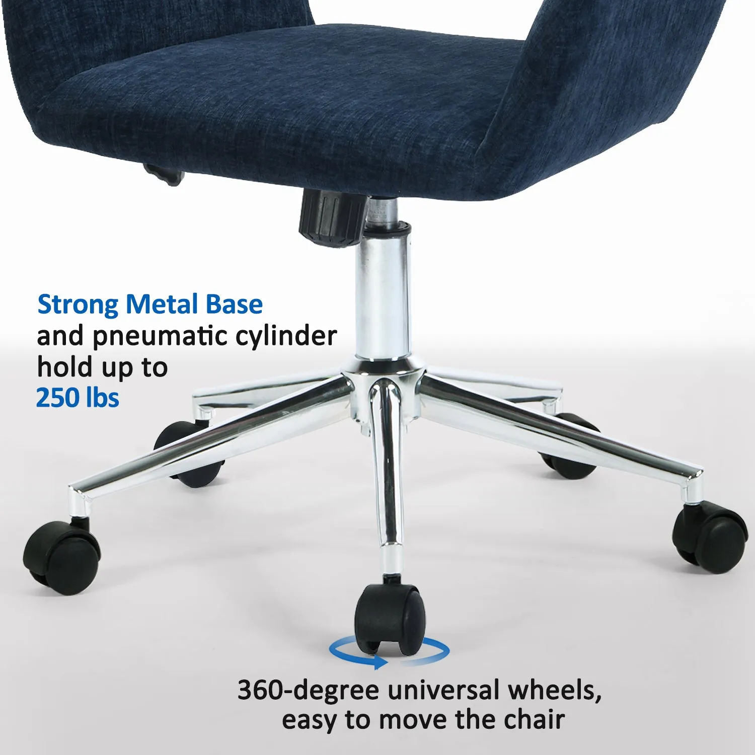 360 Degree Swivel Task Chair with Ergonomic Design, Height Adjustable For Living Room-Homy Casa