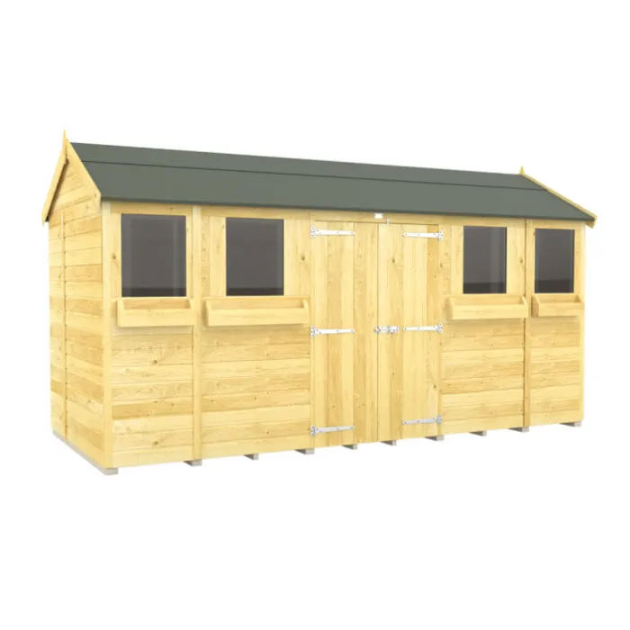 5ft x 14ft Apex Summer Shed
