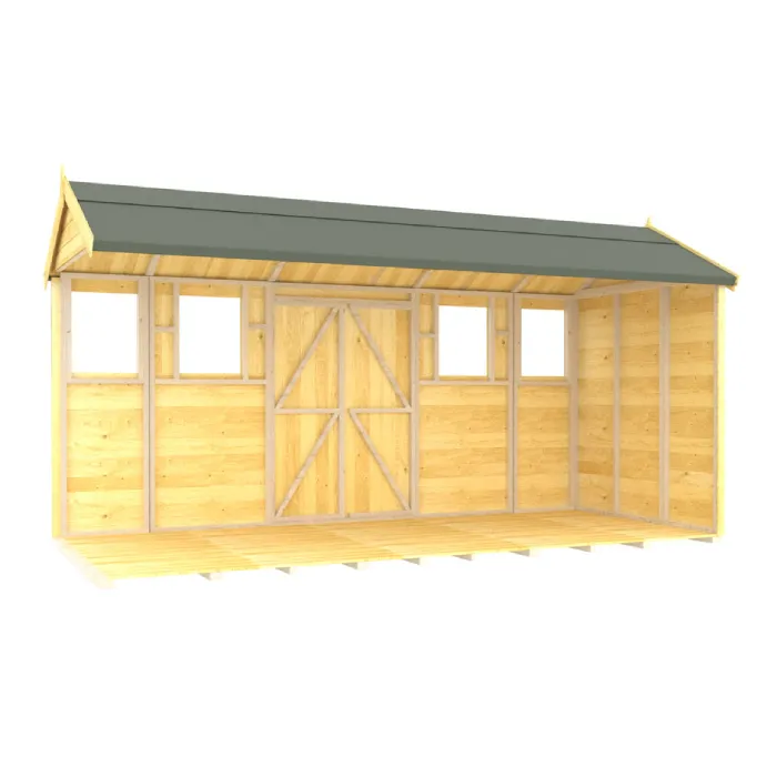 5ft x 14ft Apex Summer Shed