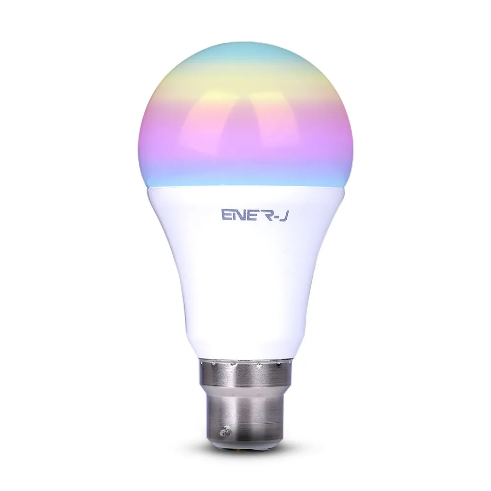 9W Smart Colour Changing Light Bulb, B22 RGB CCT Colour Changing Bulbs, Bluetooth APP Control LED Bulbs Bayonet, Dimmable RGB and White Light, Mood Light for Room Decor & Party