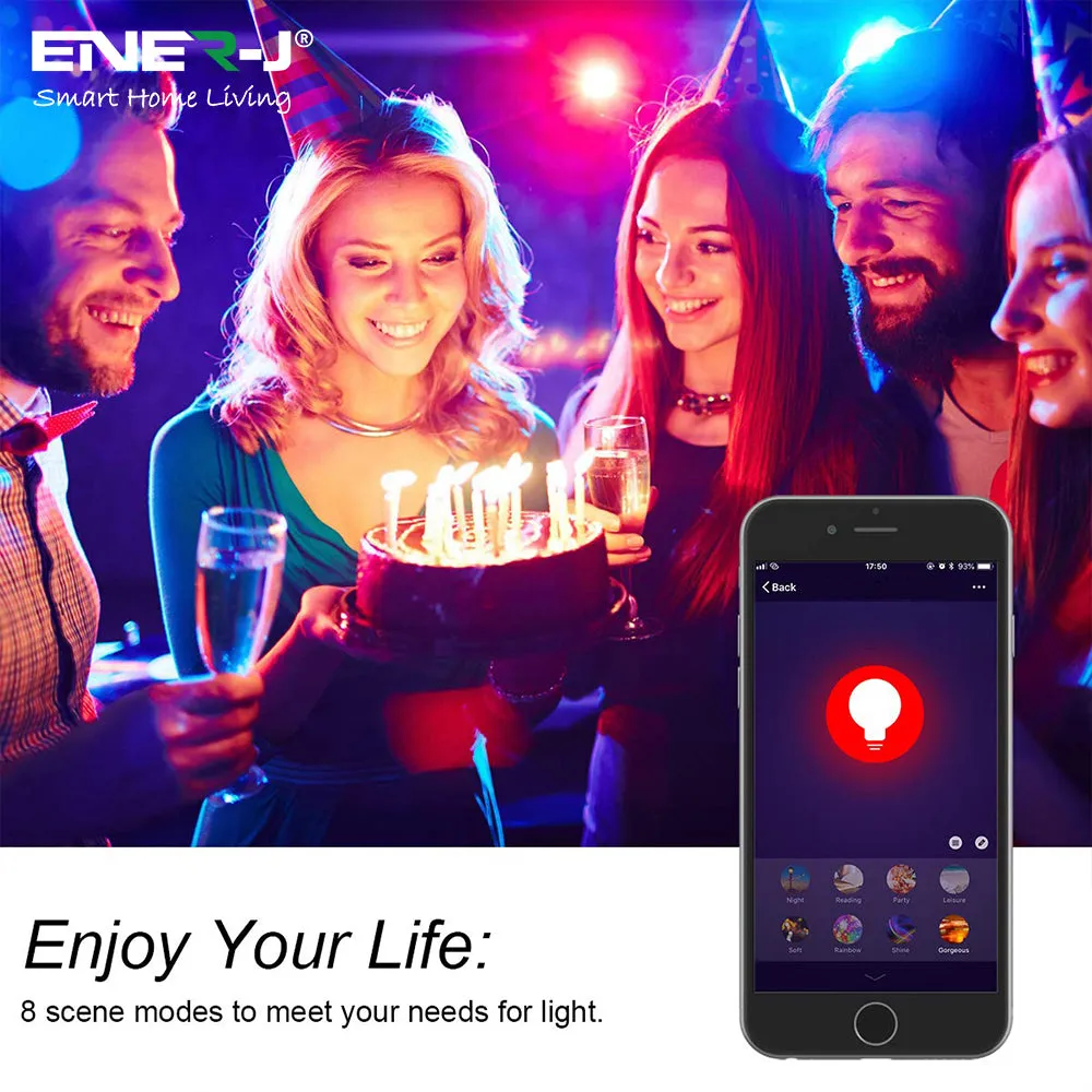 9W Smart Colour Changing Light Bulb, B22 RGB CCT Colour Changing Bulbs, Bluetooth APP Control LED Bulbs Bayonet, Dimmable RGB and White Light, Mood Light for Room Decor & Party