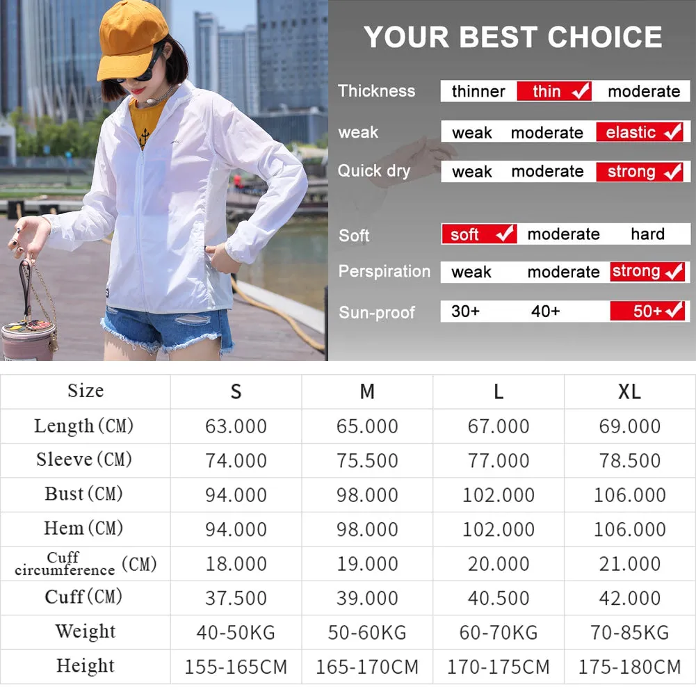 Anniou Women's Outdoor UV Hoodie Cycling Jacket