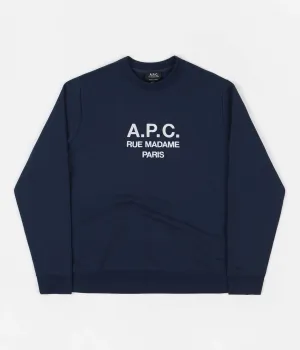 A.P.C. Rufus Crewneck Sweatshirt - Marine