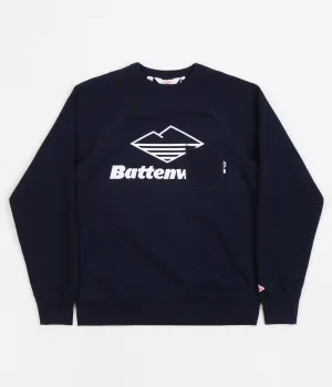 Battenwear Team Reach Up Crewneck Sweatshirt - Midnight Navy