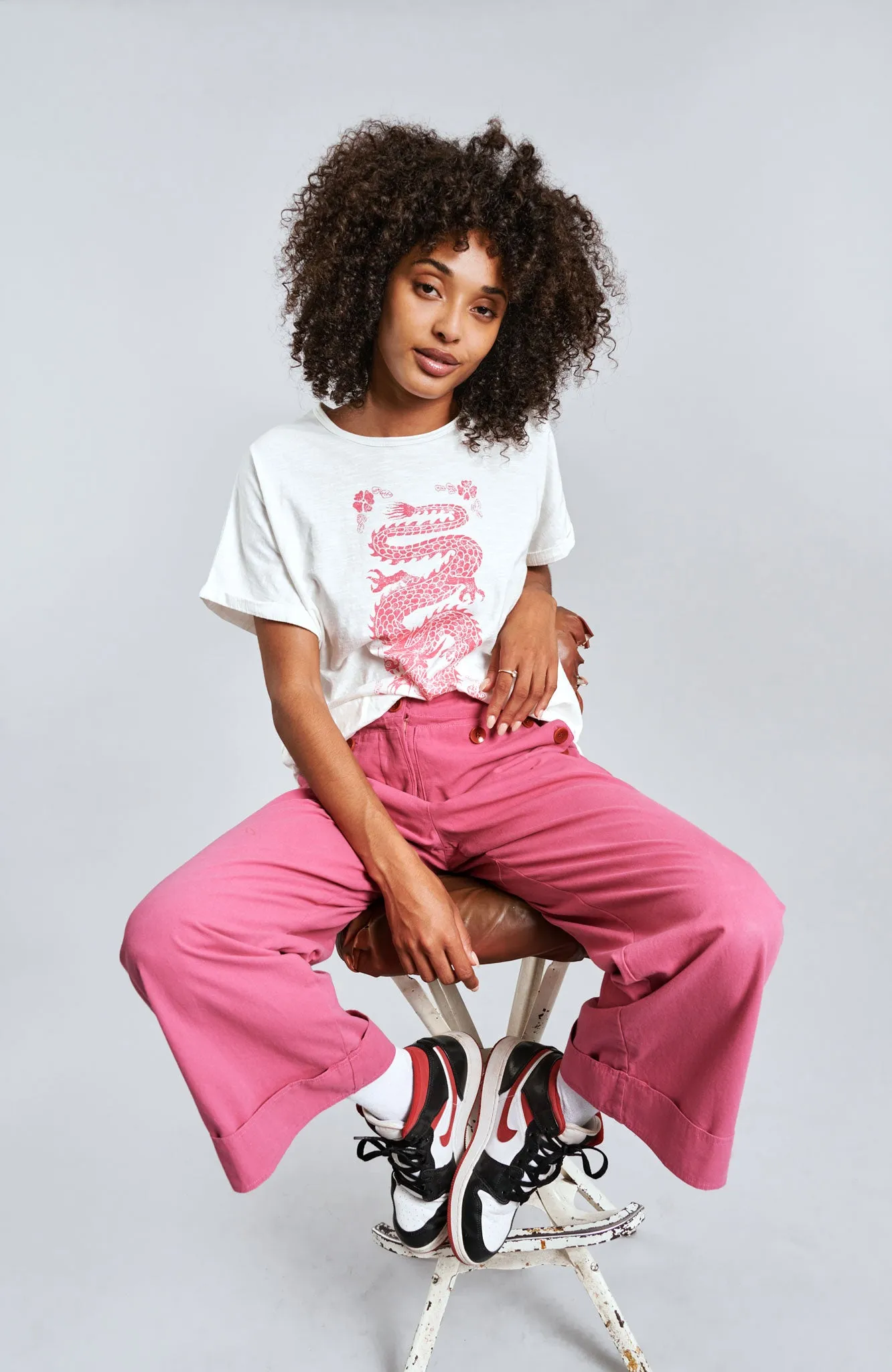 DRAGON - Organic Cotton Off White Tee
