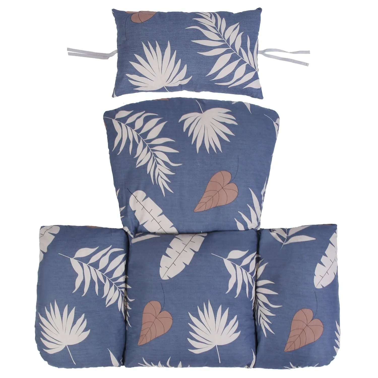 Egg Chair Hanging Basket Seat Soft Cushion with Headrest