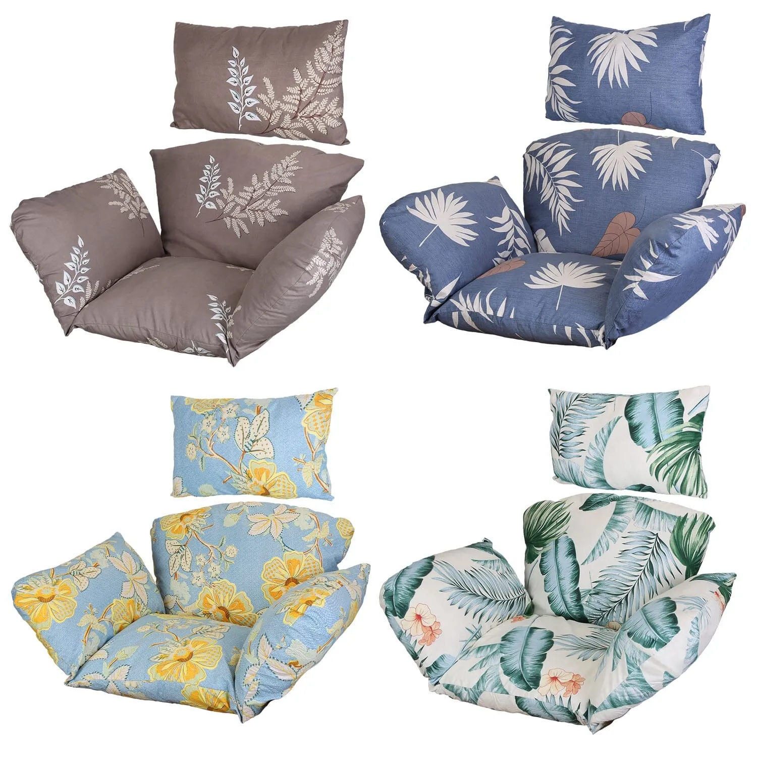 Egg Chair Hanging Basket Seat Soft Cushion with Headrest