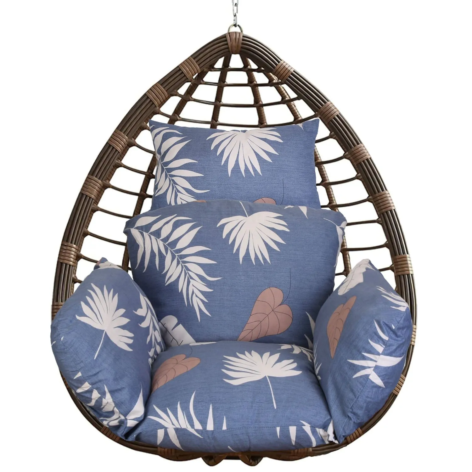 Egg Chair Hanging Basket Seat Soft Cushion with Headrest