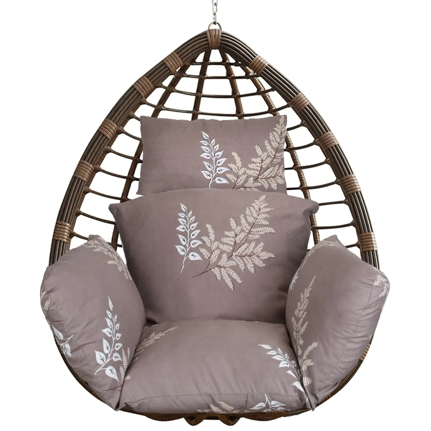 Egg Chair Hanging Basket Seat Soft Cushion with Headrest
