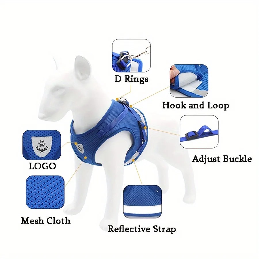 EscapeProof Cat Harness Set Breathable Adjustable Reflective  Easy Control