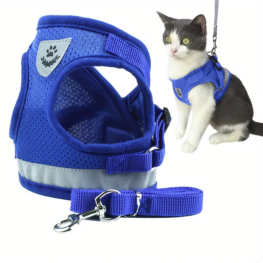 EscapeProof Cat Harness Set Breathable Adjustable Reflective  Easy Control