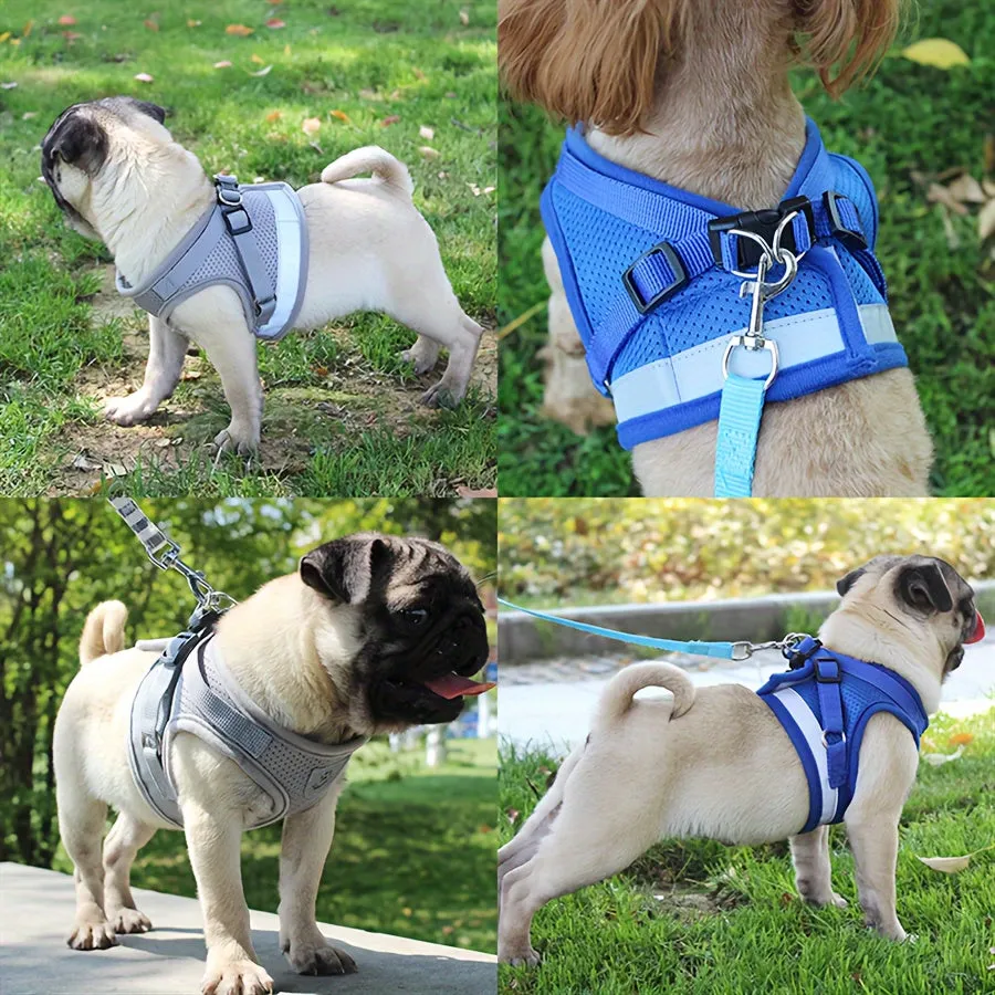 EscapeProof Cat Harness Set Breathable Adjustable Reflective  Easy Control