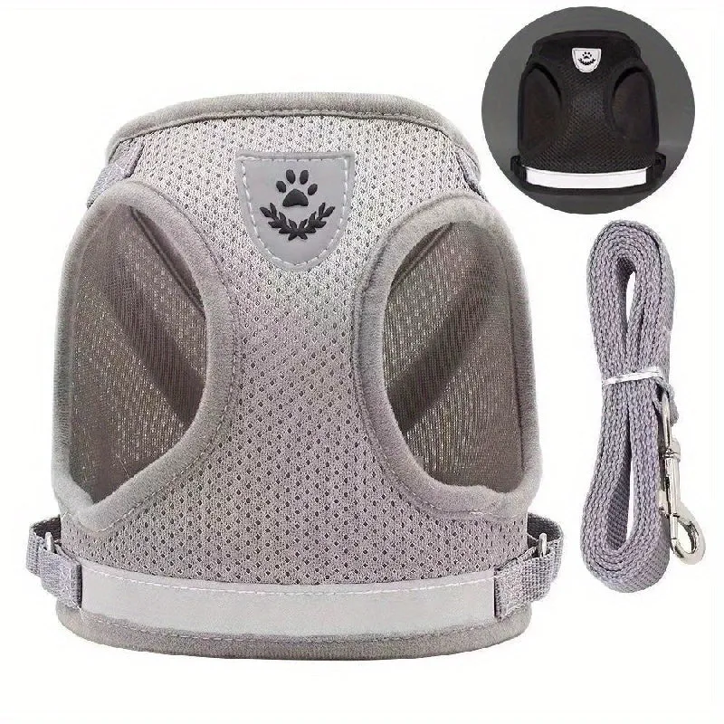 EscapeProof Cat Harness Set Breathable Adjustable Reflective  Easy Control