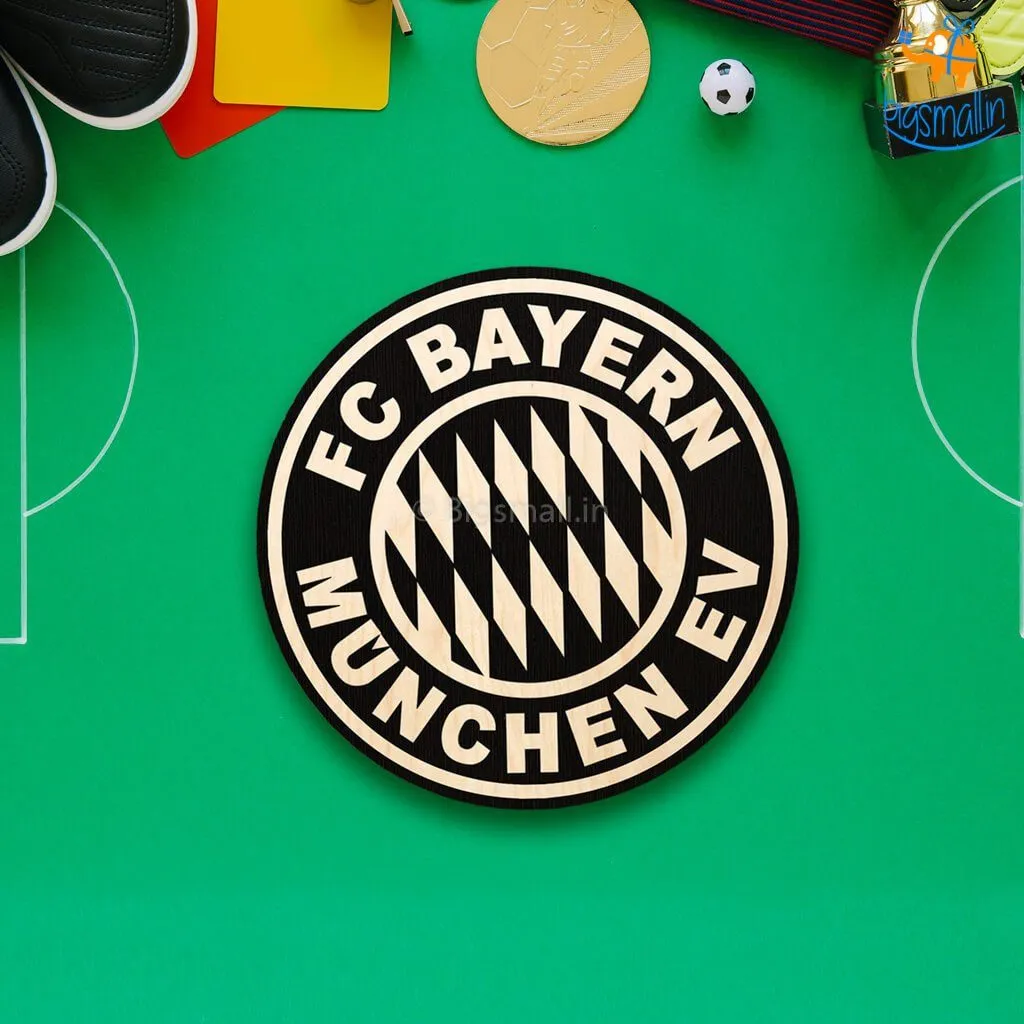 FC Bayern Munich Engraved Wooden Crest