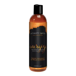 Intimate Earth Massage Oil - Energize - Orange & Ginger 4oz