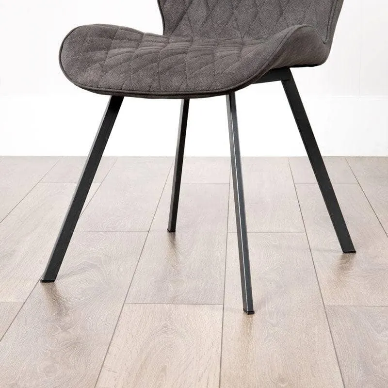 Lincoln Fixed Table & 4 Toronto Grey Chairs