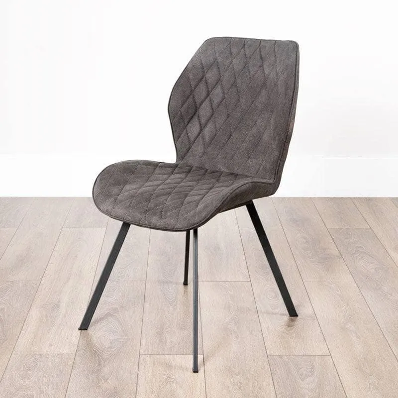 Lincoln Fixed Table & 4 Toronto Grey Chairs