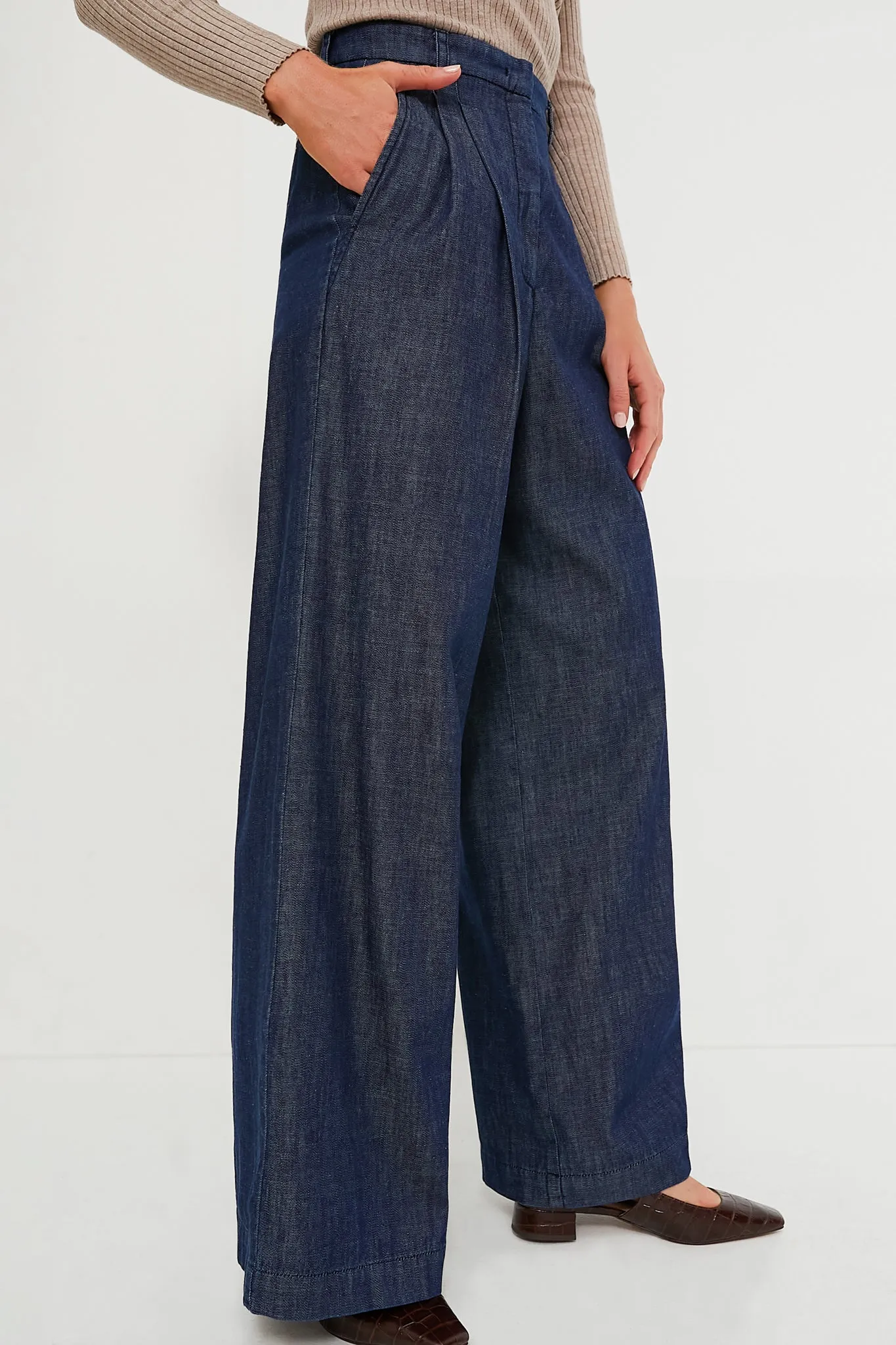Midnight Blue Fuxia Pant