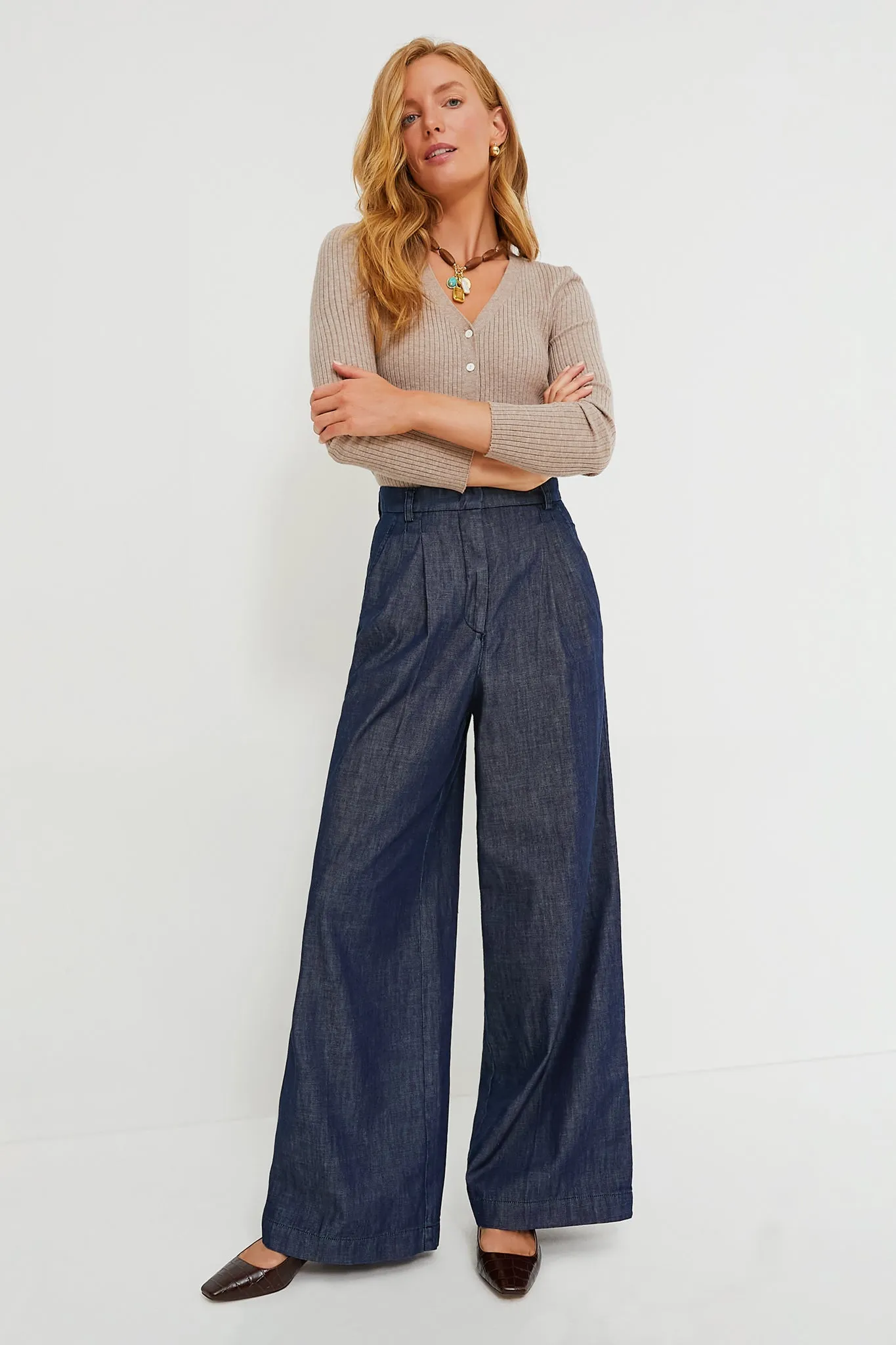 Midnight Blue Fuxia Pant