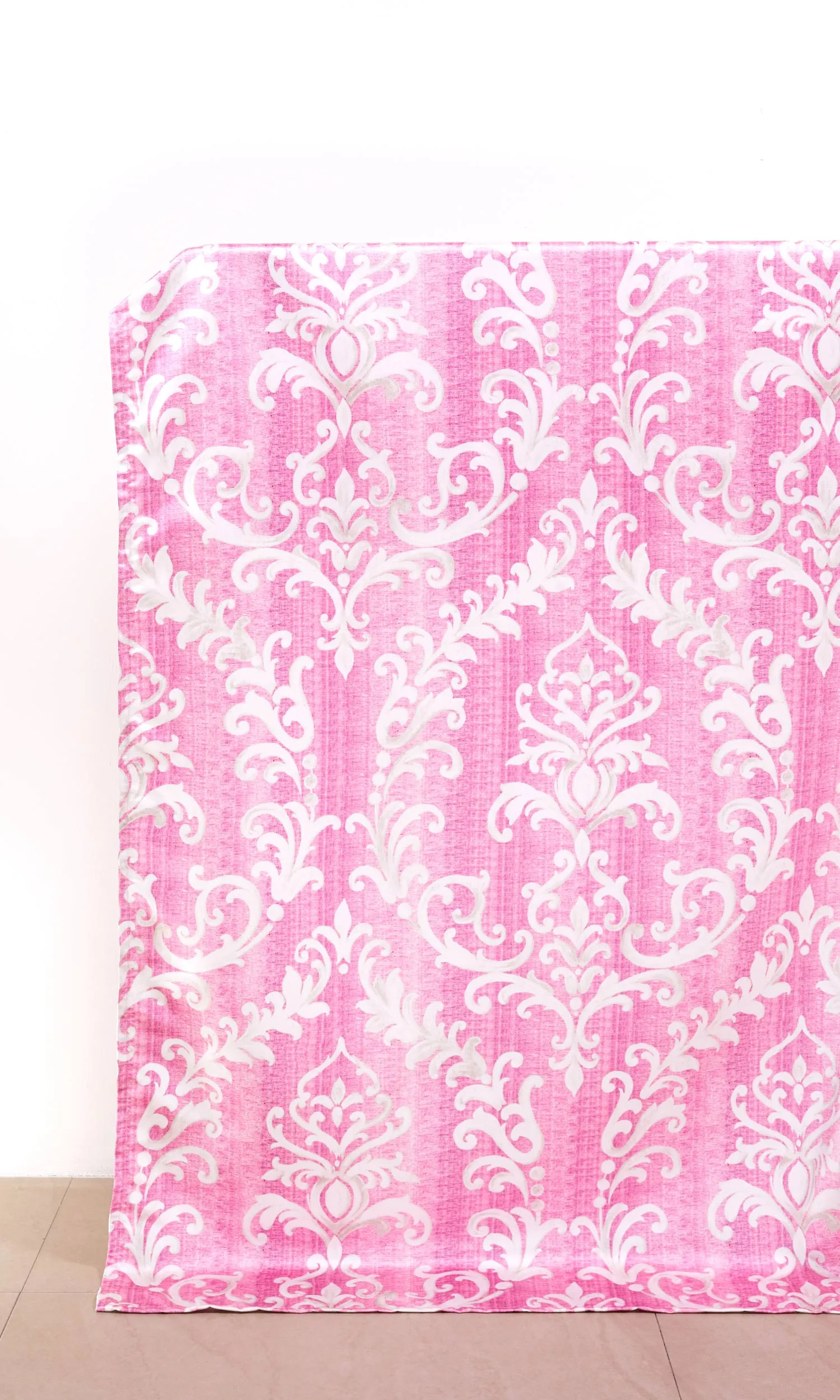 'Morden' Fabric by the Metre (Pink/ White)