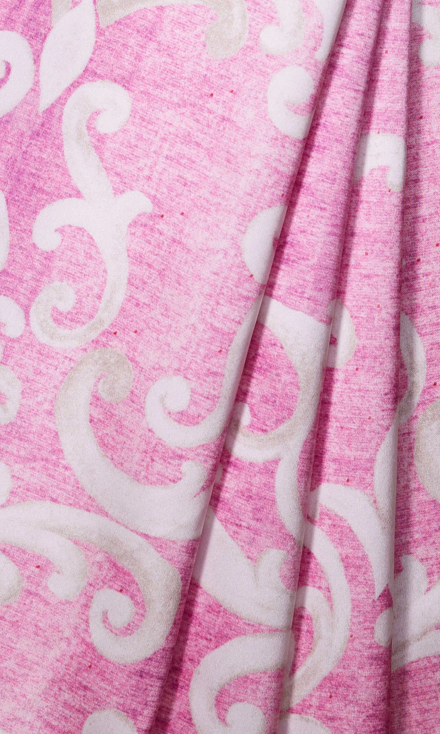 'Morden' Fabric by the Metre (Pink/ White)